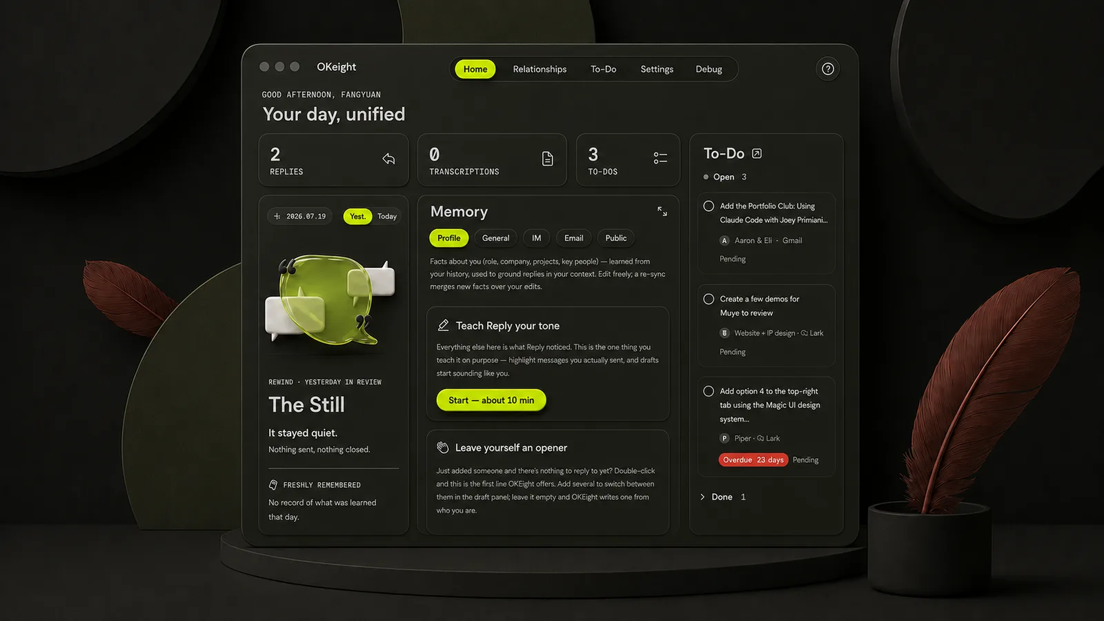 New UI Moodboard：DarkHome
